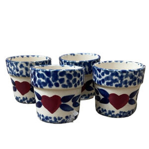 Four‎ Heritage Pottery Heart Votive Candle Holders